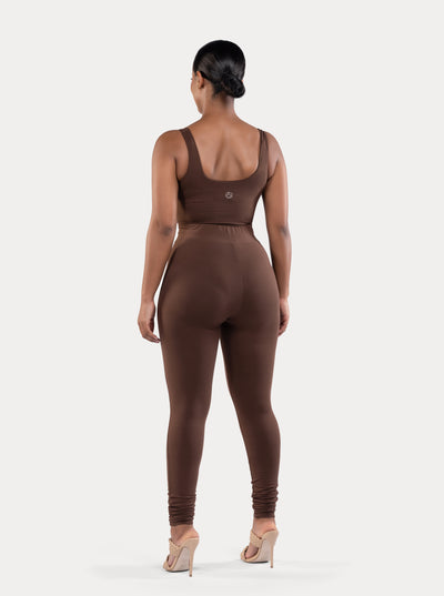 BROWN SKINTIGHT SET