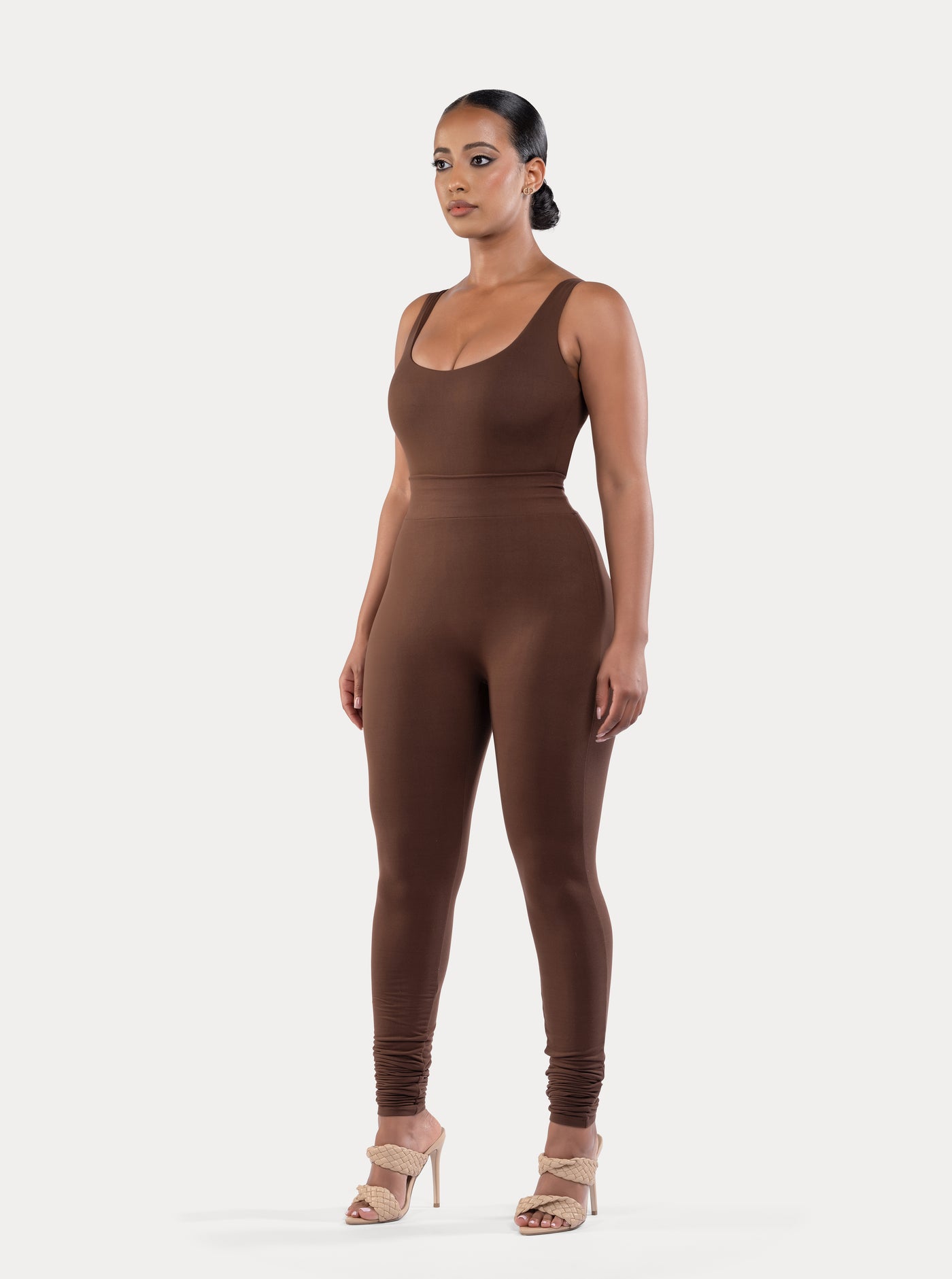 BROWN SKINTIGHT SET