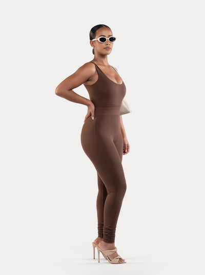 BROWN SKINTIGHT SET